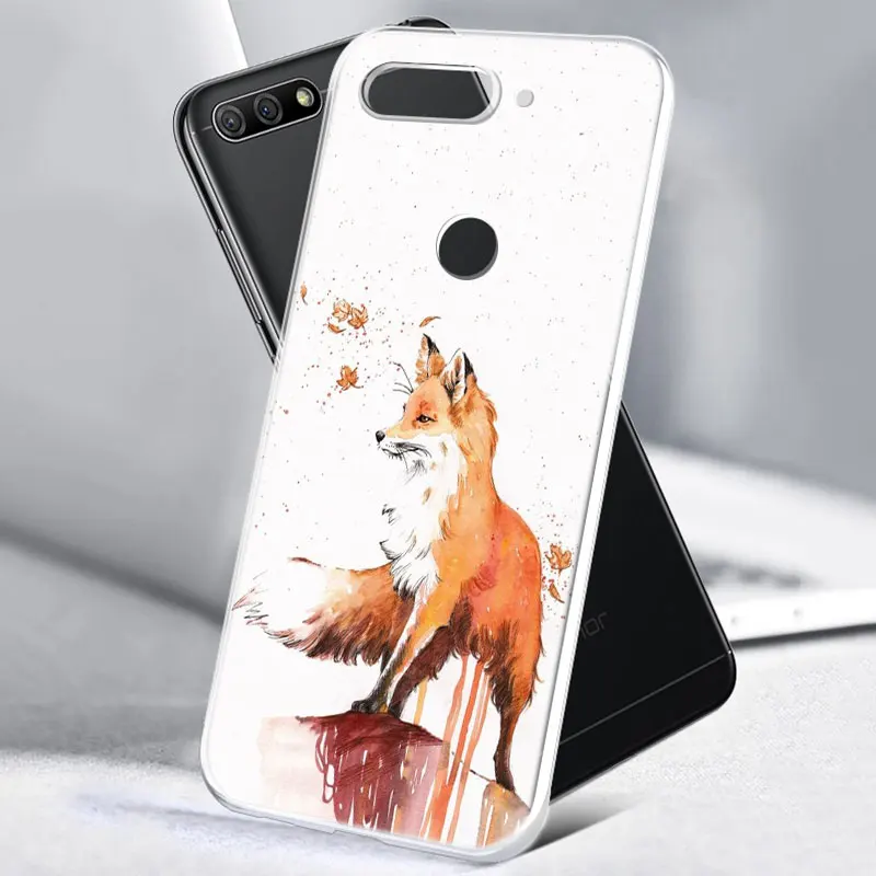 Горячее животное лиса мягкий силиконовый чехол для телефона huawei Honor 20 20i 10 9 8 Lite 8X 8C 8A 8 S 7 S 7A Pro View 20 Модный чехол