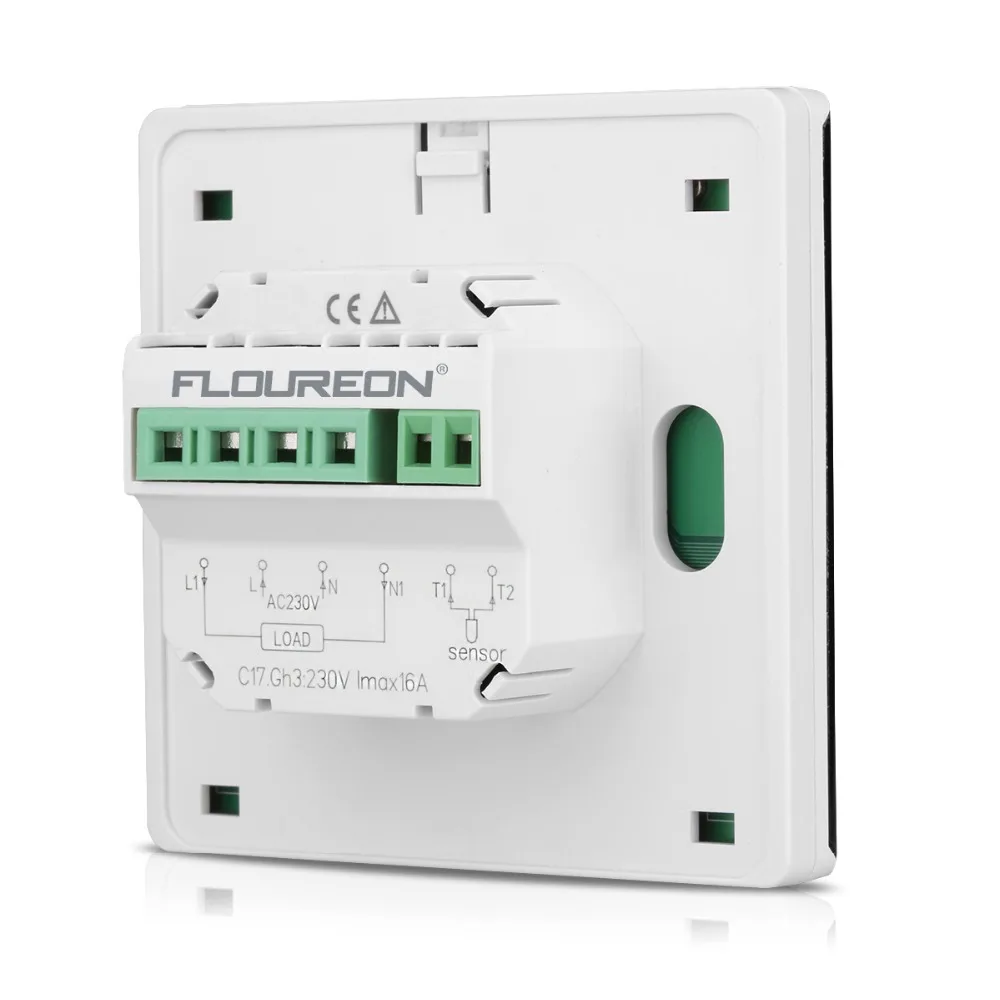 Floureon C17.GH3 сенсорный Управление ЖК-дисплей Дисплей термостат 6 этапов Подсветка 0,5 градусов высокой точности ПДУ для умного дома является основной продукцией в нашей компании