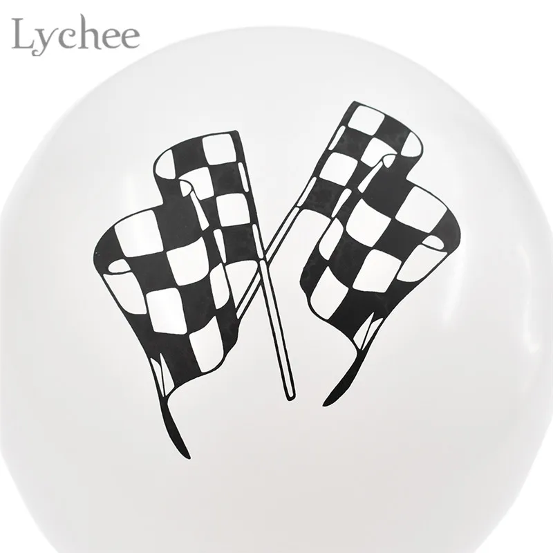 Lychee Life 10 шт дюймовый Гоночный флаг латексный шар клетчатые воздушные шары для