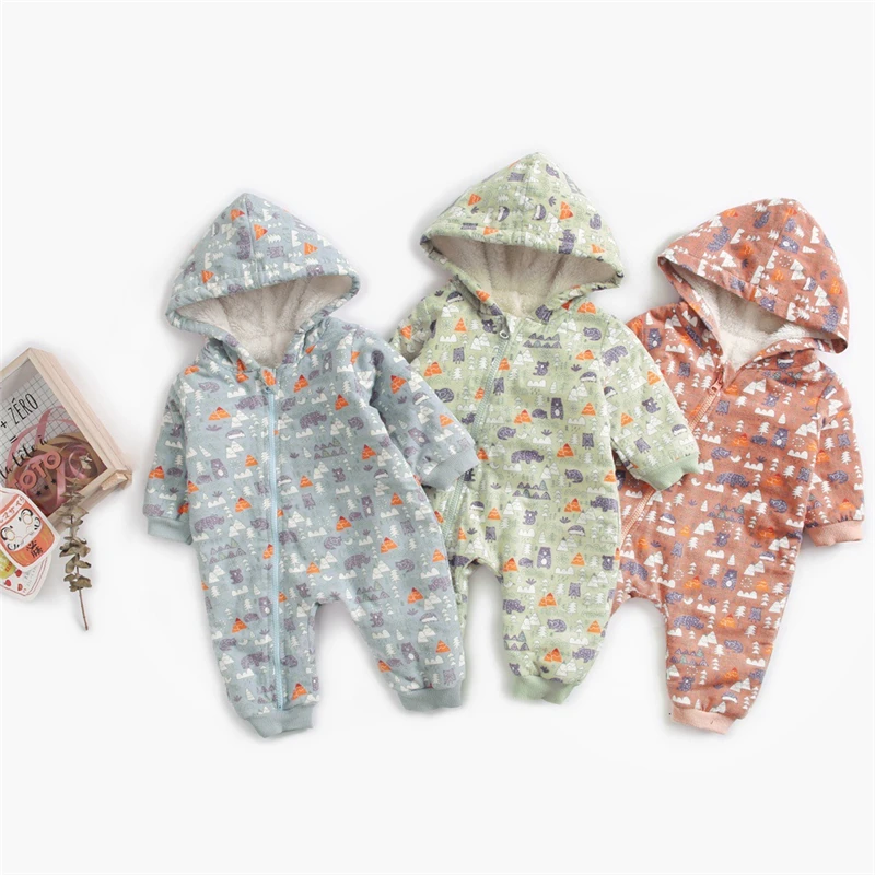 

Комбинезон детский, хлопковый, на молнии, с принтом