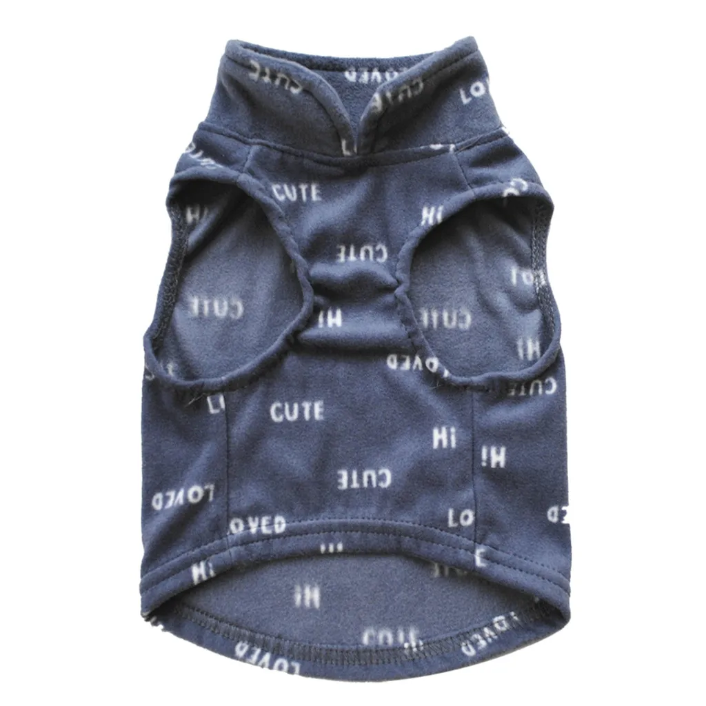 Transer Jersey Perro Black Pet собака кошка ворсистый теплый жилет щенок собачка одежда из флиса Одежда 19Jan10