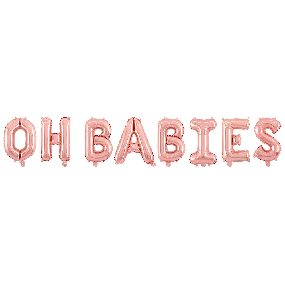 О BABIES 16 дюймов Количество воздушных шаров с надписью OH BABY Пол показывают воздушные шары с буквой для предродовой вечеринки День рождения поставки украшения - Цвет: 3