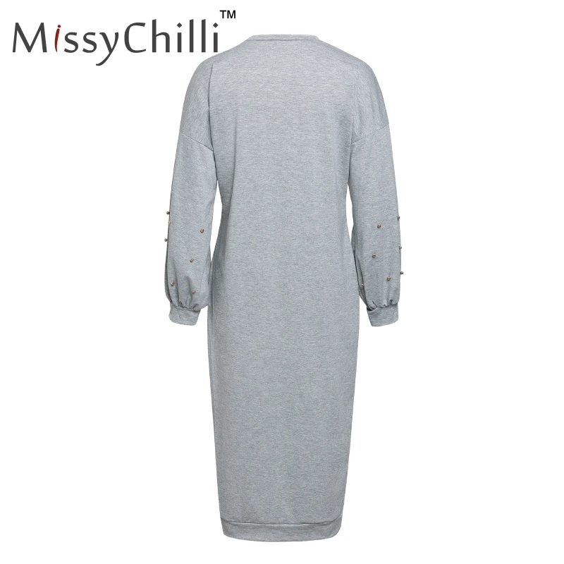 MissyChilli, черное сексуальное свободное платье с заклепками и блестками, женское платье с принтом лица и рукавом-фонариком, женское повседневное летнее пляжное платье миди, Новинка