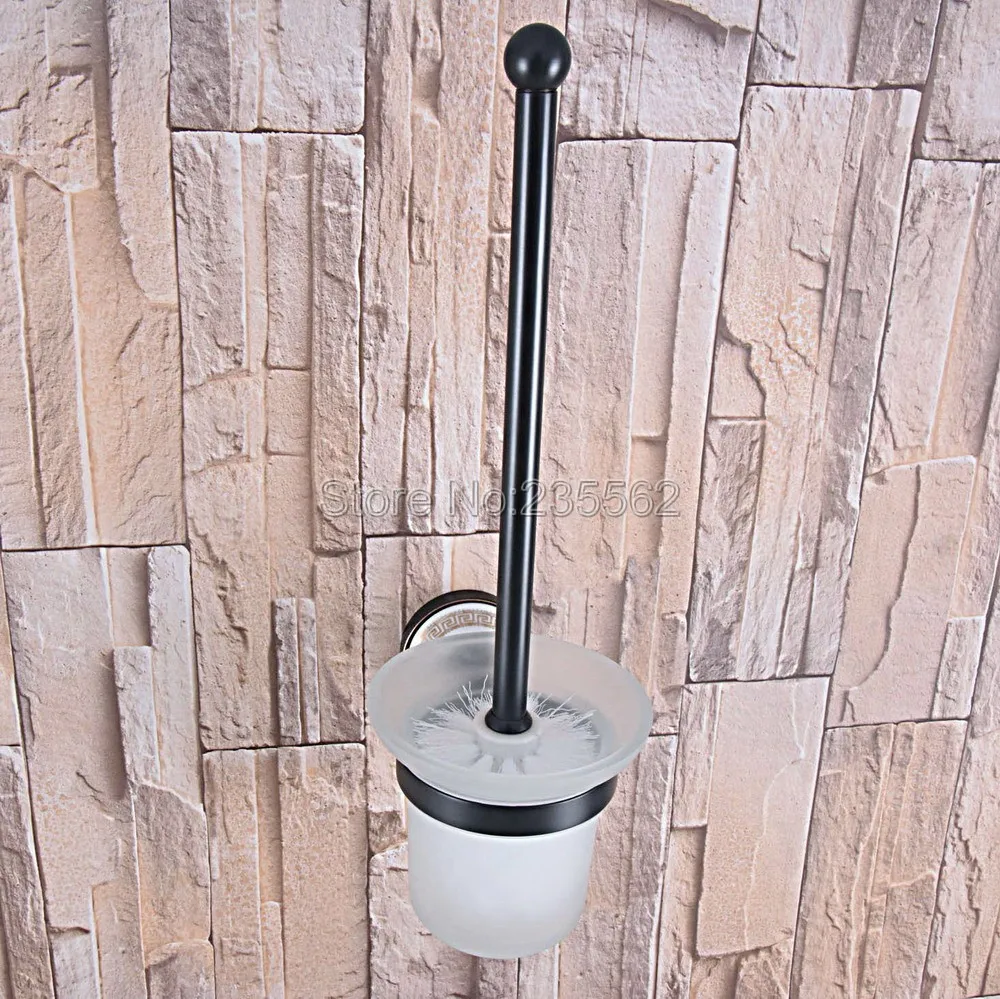 Аксессуары для ванной комнаты настенный черный латунный держатель туалетной