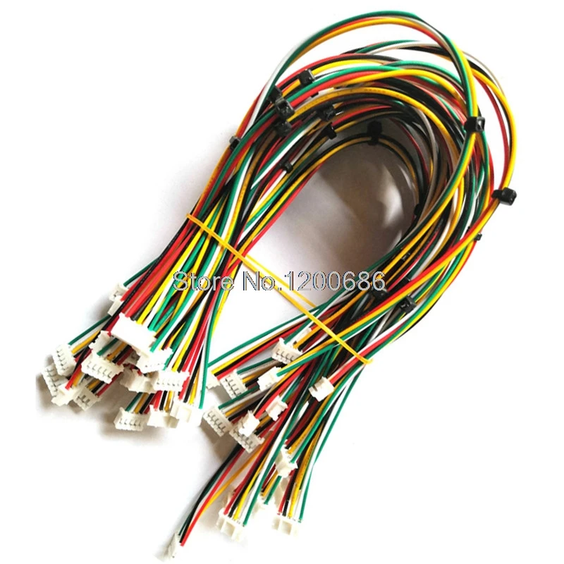 26AWG 300 мм PHR-2/4/5/PHR-6 штыревой мужской Жгут кабель 2,0 мм Шаг 300 мм двойная головка на заказ