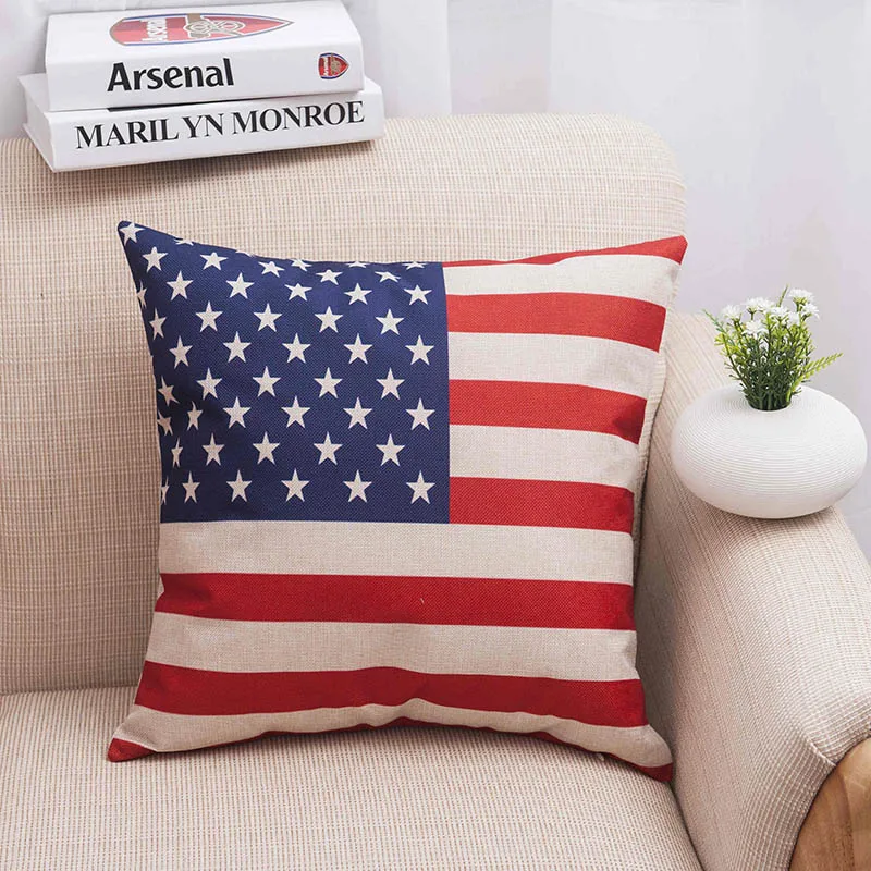 Винтажный 4 модели с рисунком национального флага диван наволочка чехол для