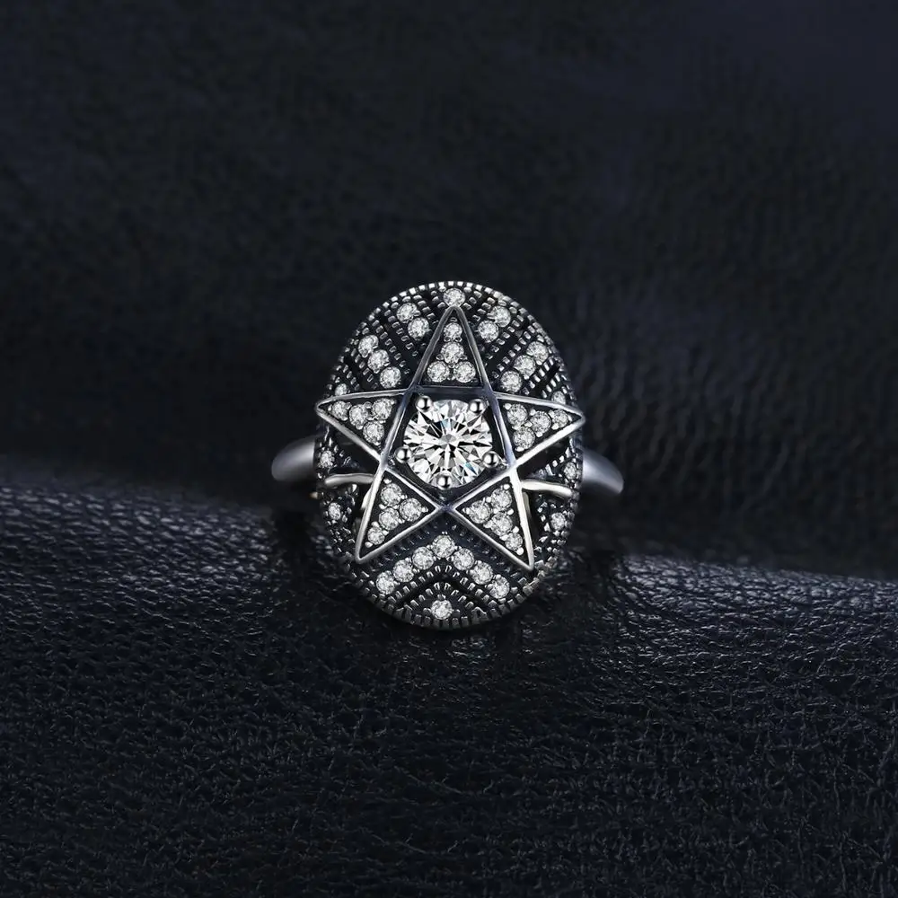 Jewelrypalace Star 1.0ct кубического циркония кольцо филигрань 925 стерлингов Серебряные кольца для Для женщин Модные украшения подарок для мамы