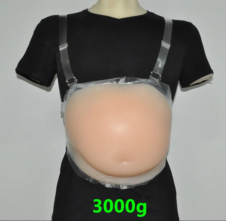 

8-10 month Twins 3000g/pc Silicone Artificial Belly Fake Jelly belly Pregnancy Tummy for Filme and Adoption adhesive Belly