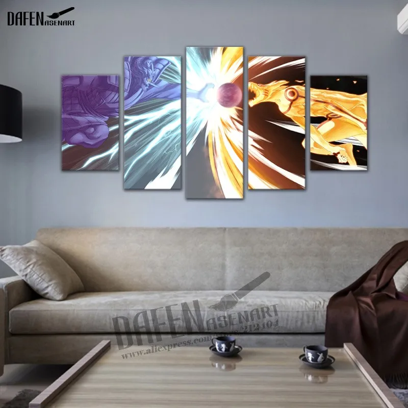 HD холст Картины 5 Панель в японском стиле «Hatsune постер Naruto Аватар Wall Art home Decor холст для живописи плакат и печатная графика