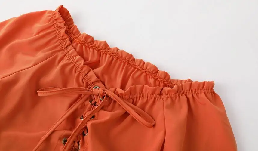 Женская блузка с открытыми плечами длинным рукавом и воротником лодочкой|blouse