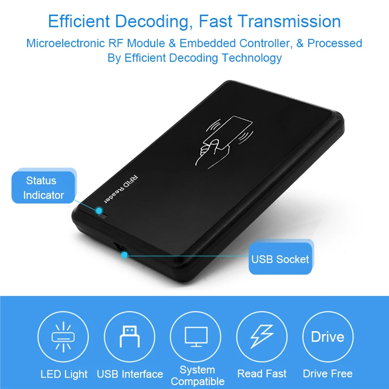Eseye RFID считыватель 125 кГц EM4100 ID бесконтактных чувствительность Смарт Карты