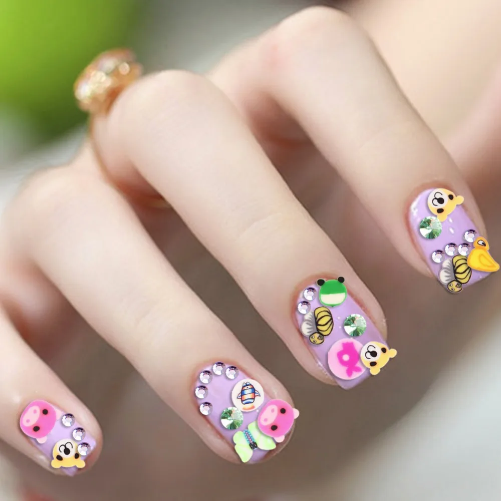 50 шт./компл. 3D наклейки для ногтей Мягкая Керамическая трость стержни полимерная