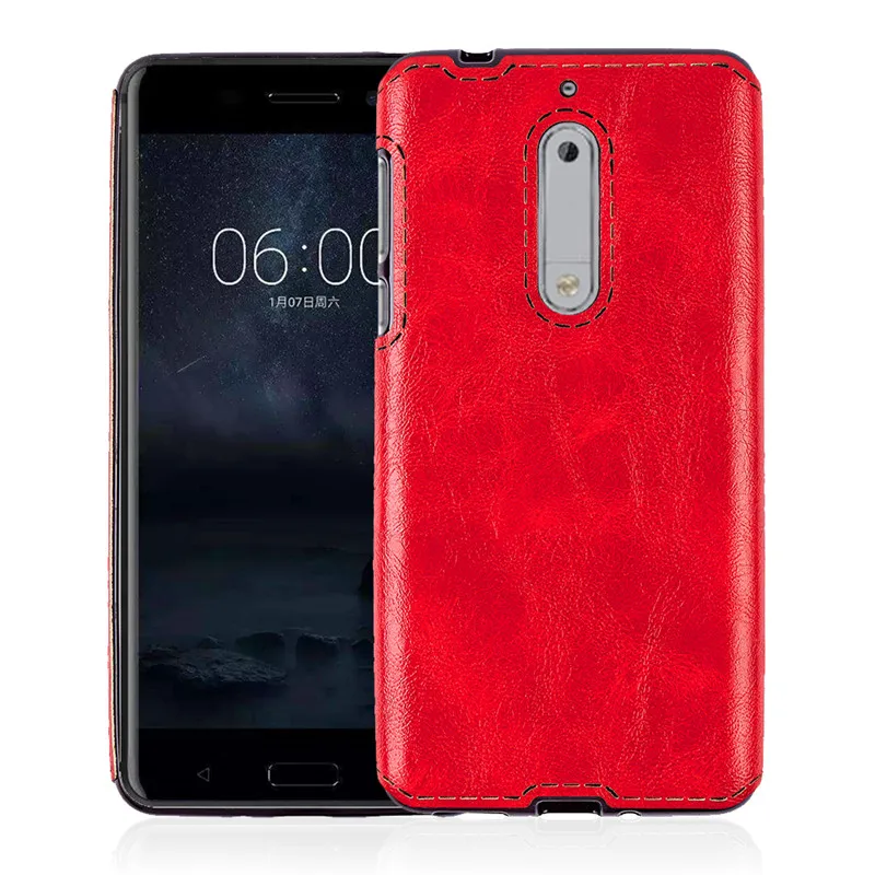Для Nokia 5 Nokia5 2017 Чехол Мягкий Силиконовый ТПУ + искусственная кожа силиконовый
