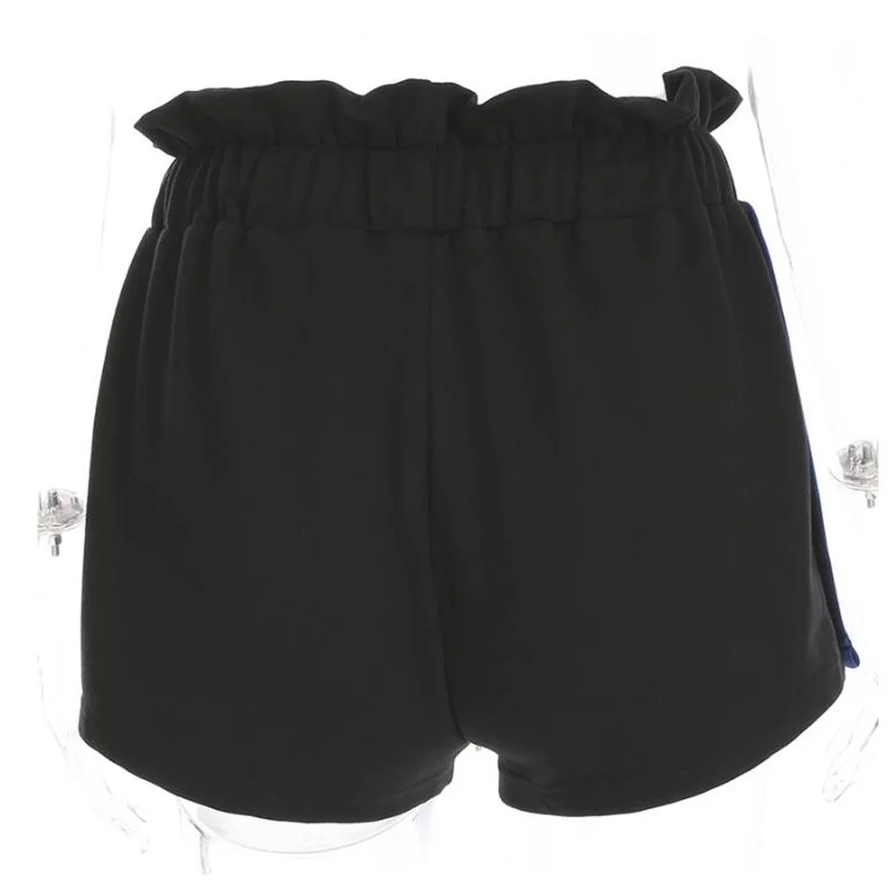 Шорты женские с разрезом и боковыми пуговицами эластичные Короткие штаны