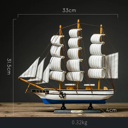Sailing Ship Миниатюрный деревянный матросский пиратский парусник капитан корабль модель Морской Декор Аксессуары современное искусство офис Домашний Декор сувениры - Цвет: Sailing Ship