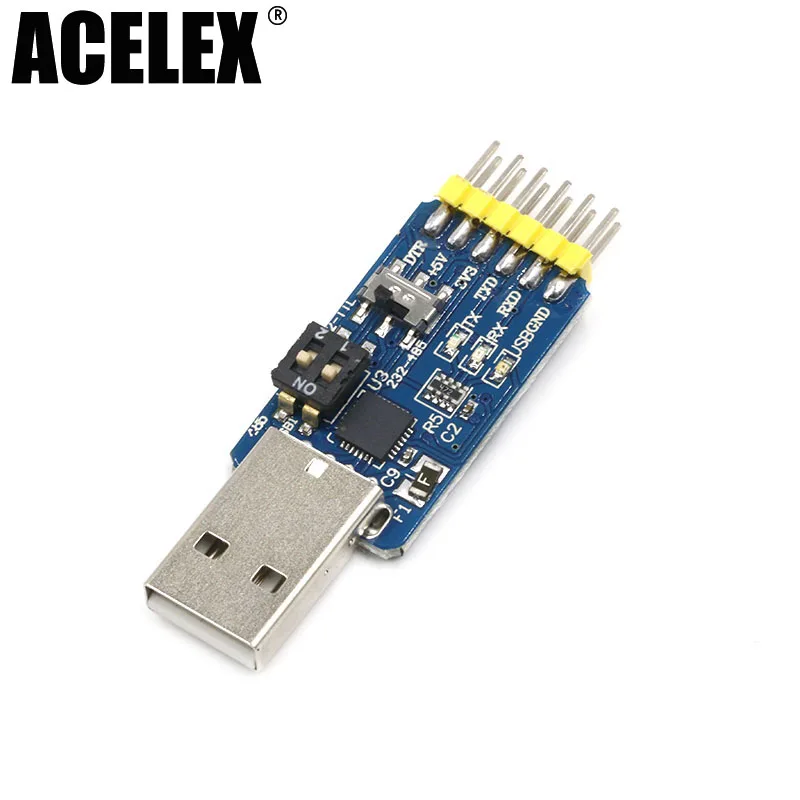 6 in 1 CP2102 USB to TTL 485 232 Huzhuan 3.3V / 5V compatible Six multifunction serial module | Электроника
