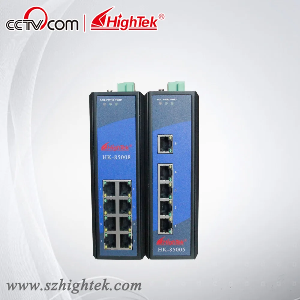 Hightek HK-85008 промышленных неуправляемый 8 портов 10/100/1000 м сетевой коммутатор Ethernet |