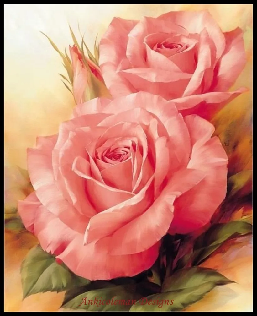 

Embroidery Counted Cross Stitch Kits Needlework - Crafts 14 ct DMC Color DIY Arts Handmade Decor - Yellow Roses