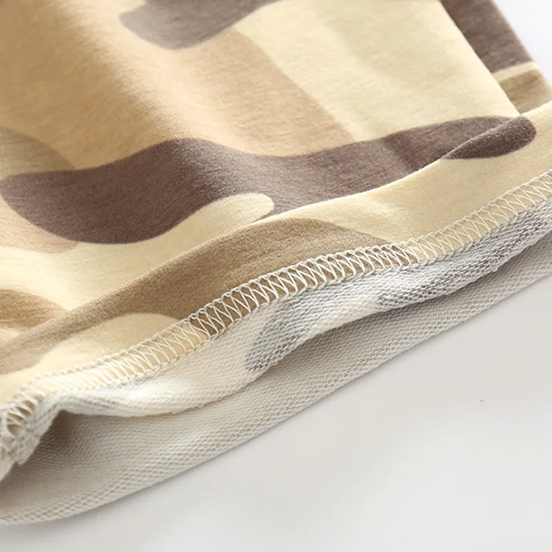 Детский Камуфляжный костюм 2019 летние мальчики короткий рукав Топы + шорты 2