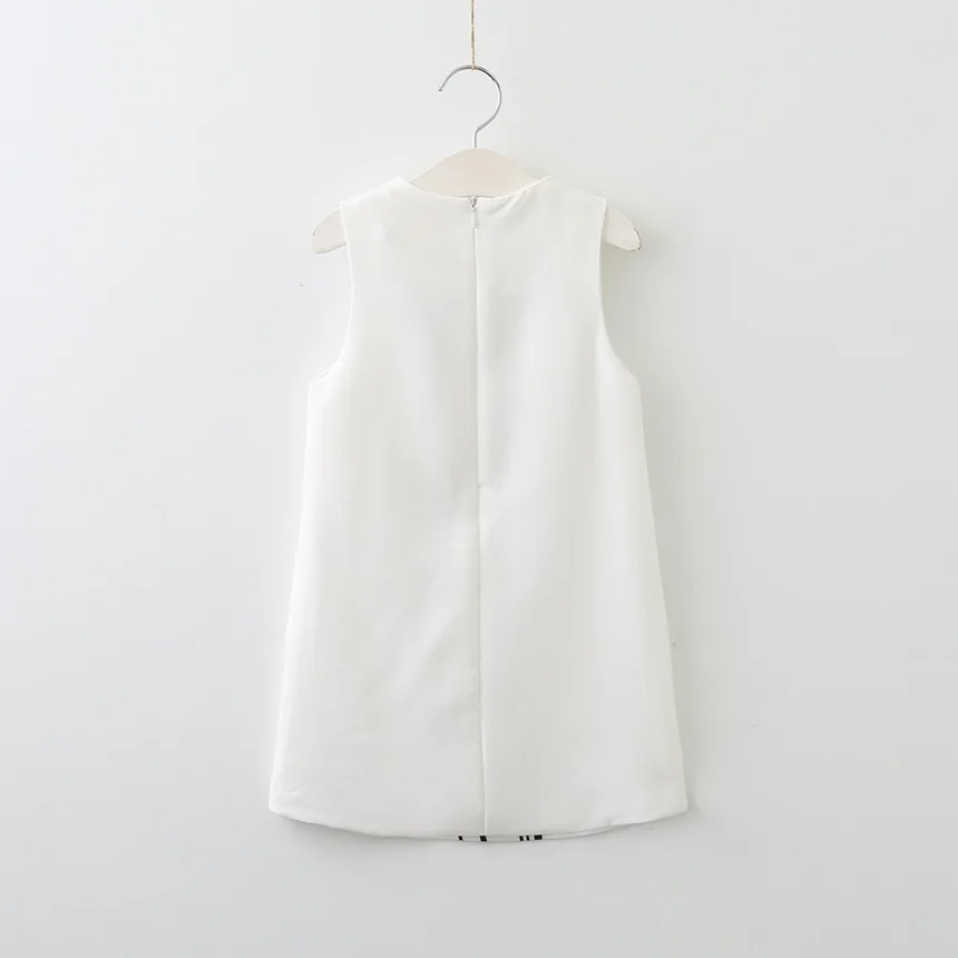 Летнее платье для девочек модные 1 шт. Обувь одежда без рукавов астронавт планета