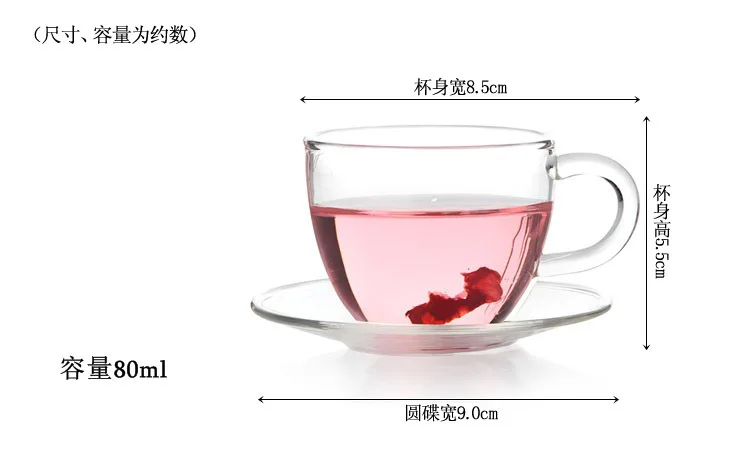 2 компл./лот новинка уплотненный термостойкий Прозрачный цветочный чайный стакан