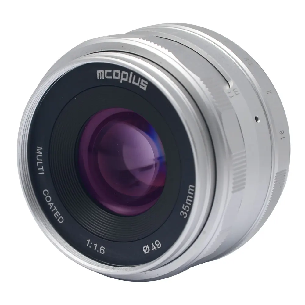 Mcoplus 35 мм F/1 6 Большая диафрагма ручная фокусировка объектив фотоэлемент для FUJI X