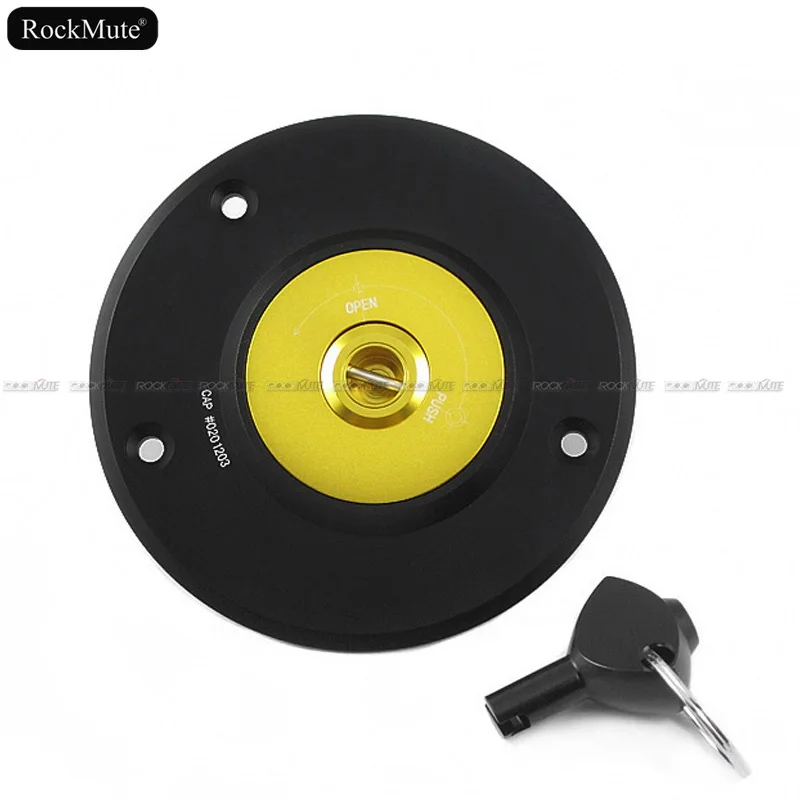 Золотой Мотоцикл Quick Releas Racing Key Lock Топливный Бак Газовая Крышка для kawasaki ninja 250R 2008 2009 2010 2011 2012 - Цвет: Золотой