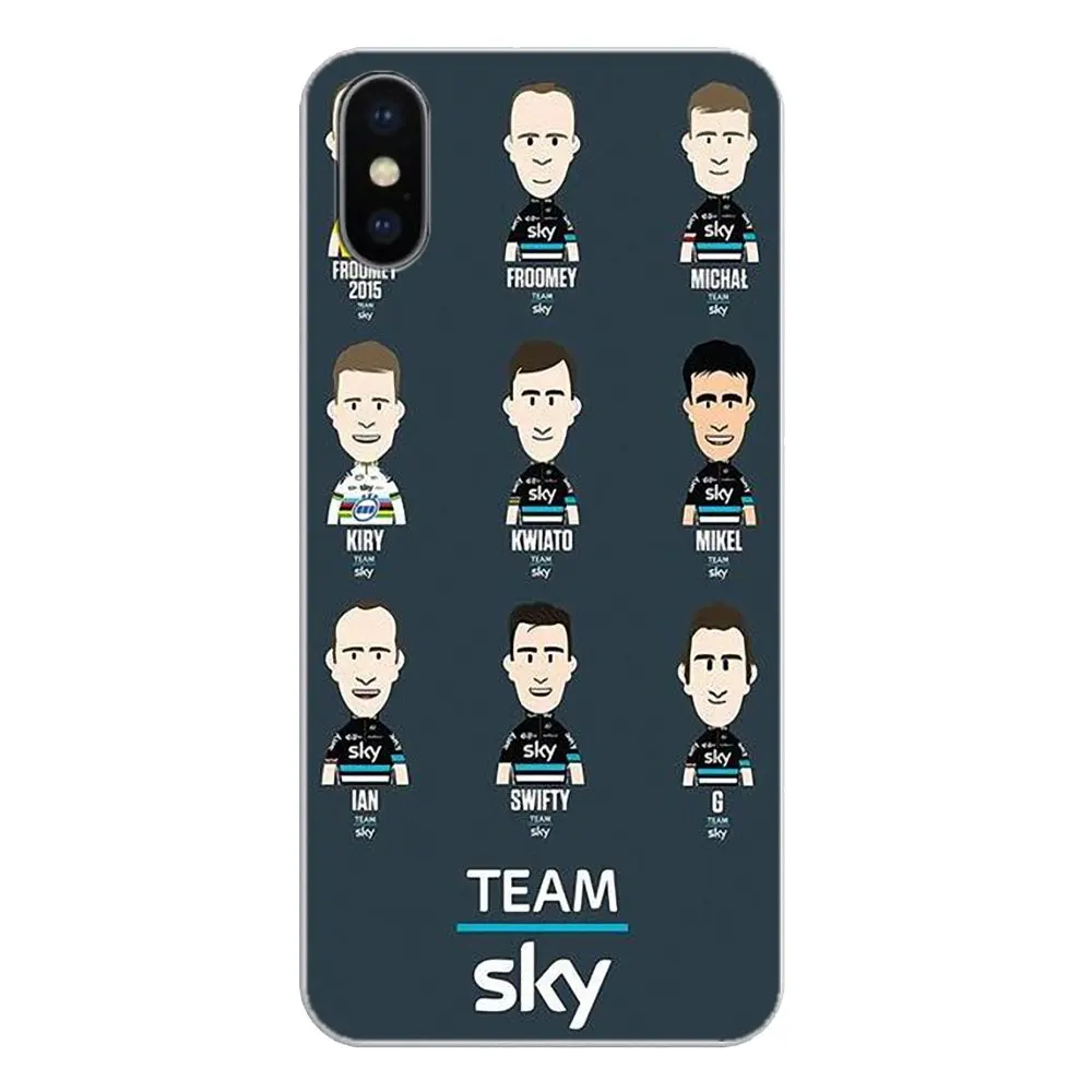 Силиконовый чехол для телефона iPod Touch iPhone 4 4S 5 5S 5C SE 6 6S 7 8 X XR XS Plus MAX Bike Racing Sky Pro Team