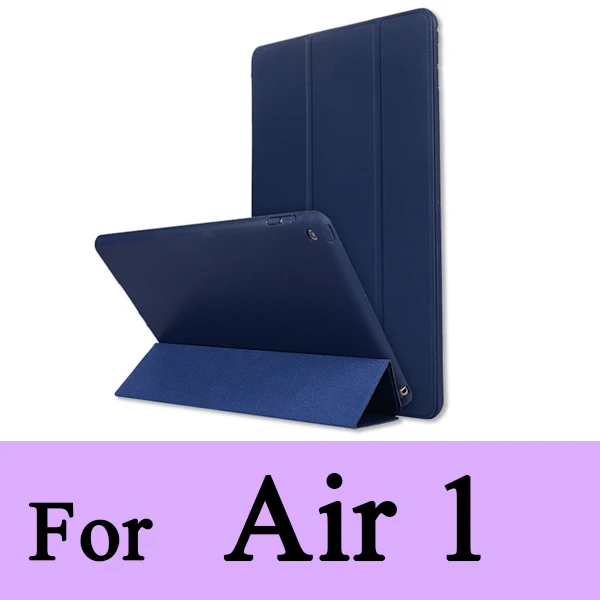 Dark Blue for Air1 Rovtop Чехол для iPad 9,7 Air 2 Air 1 Pro 10,5 чехол силиконовый мягкий кожаный смарт-чехол для поколения Funda - Цвет: Dark Blue for Air1