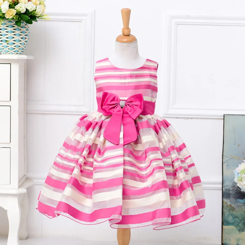 

Princess Dress Girls Dress Striped Bow Tutu Party Dress Clothing Dresses For Girls Vestido Infantil Vestido k1