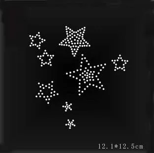 12pcs/Lot Star design hotfix rhinestones heat transfer iron on motifs patches DIY motif (ss-1965) | Дом и сад