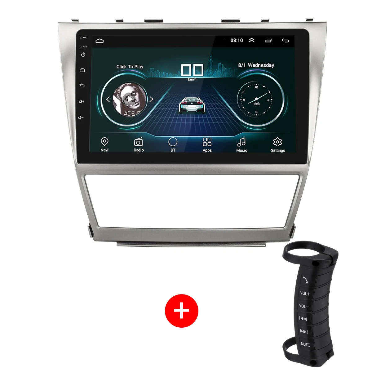 with U type control 10," для Android 8,0 gps Автомагнитола стерео плеер головное устройство для Toyota Camry 2006 2007 2008 2009 2010 2011 рулевое колесо Contro - Color: with U type control