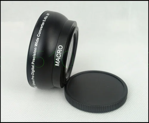 52 мм 0.45x широкоугольный + макрообъектив 0 45 черный|conversion lens|0.45x wide angle52mm |