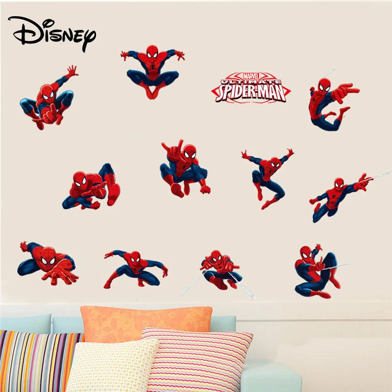 Стикер Диснея Marvel супергерой Человек-паук стикер Детская комната Домашний декор