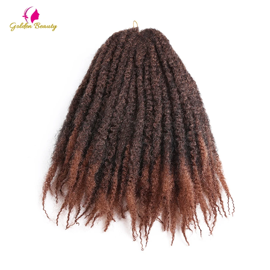 Золотистые косички с эффектом омбре 18 дюймов синтетические для наращивания