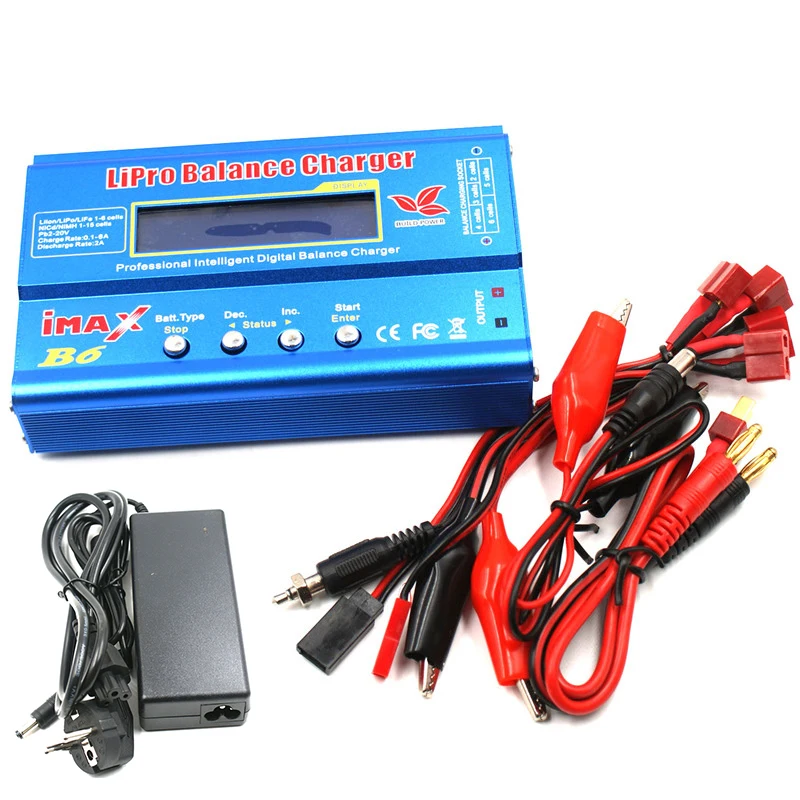 IMAX B6 RC Lipo зарядное устройство/Dis устройство 80W цифровой ЖК-экран NiCd NiMH литиевый