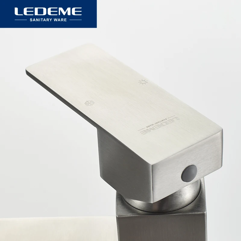 Смеситель для раковины LEDEME L71133 из нержавеющей стали с высокой ножкой ванной