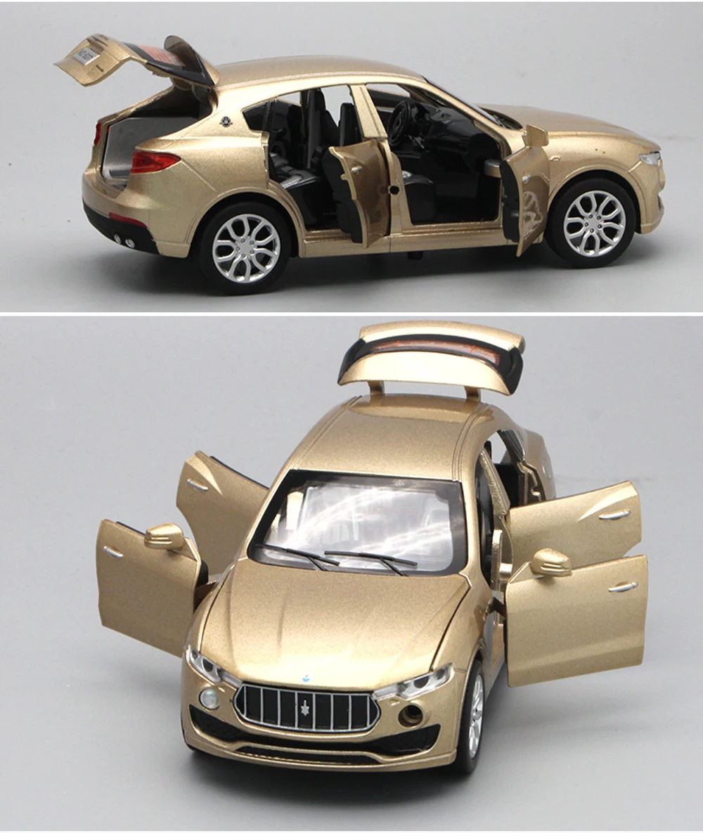 Diecast Levante макет машины 16 см металлические игрушки для мальчиков в подарок с музыкой/светом/откатной функцией