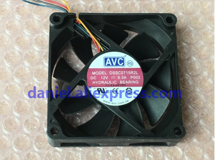 AVC DSSC0715R2L 12V 0.3A 7 см вентилятор процессора ШИМ радиатор с температурным