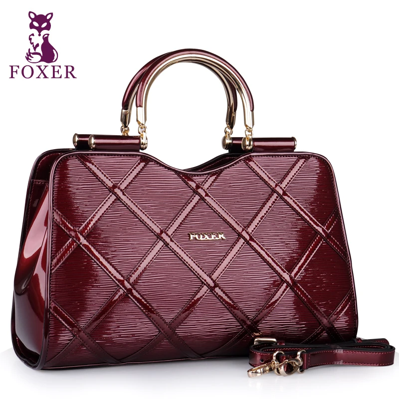 FOXER новый 2016 женщин кожаные сумки коровьей мода плеча известных брендов tote винтаж