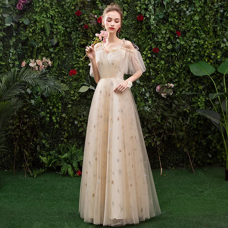 Элегантное летнее вечернее платье-Ципао со звездами и блестками элегантное