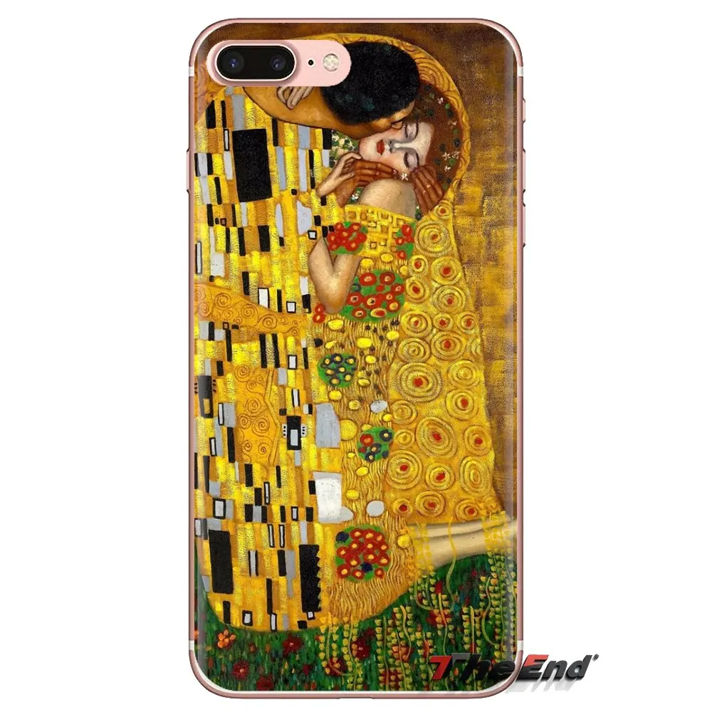 Soft Transparent Shell Covers For Xiaomi Mi3 Samsung A10 A30 A40 A50 A60 A70 Galaxy S2 Note 2 Grand Core Prime Gustav Klimt kiss |