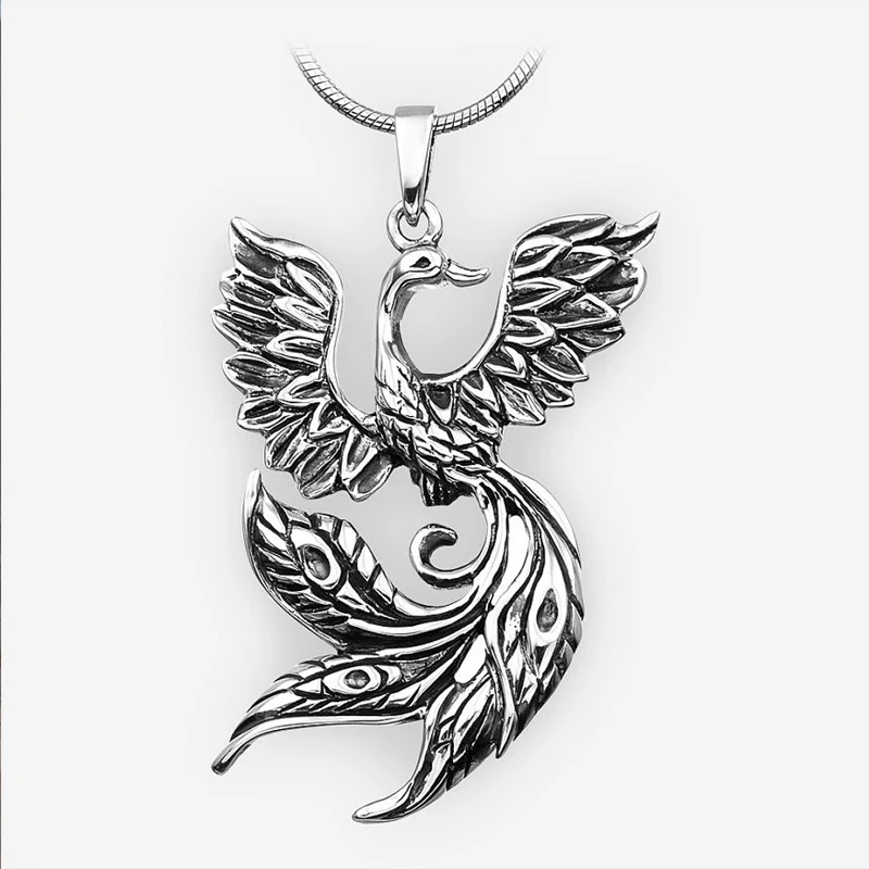 50 шт. Викинг Винтаж Firebird кулон Феникс Жар птица Цепочки и ожерелья амулет