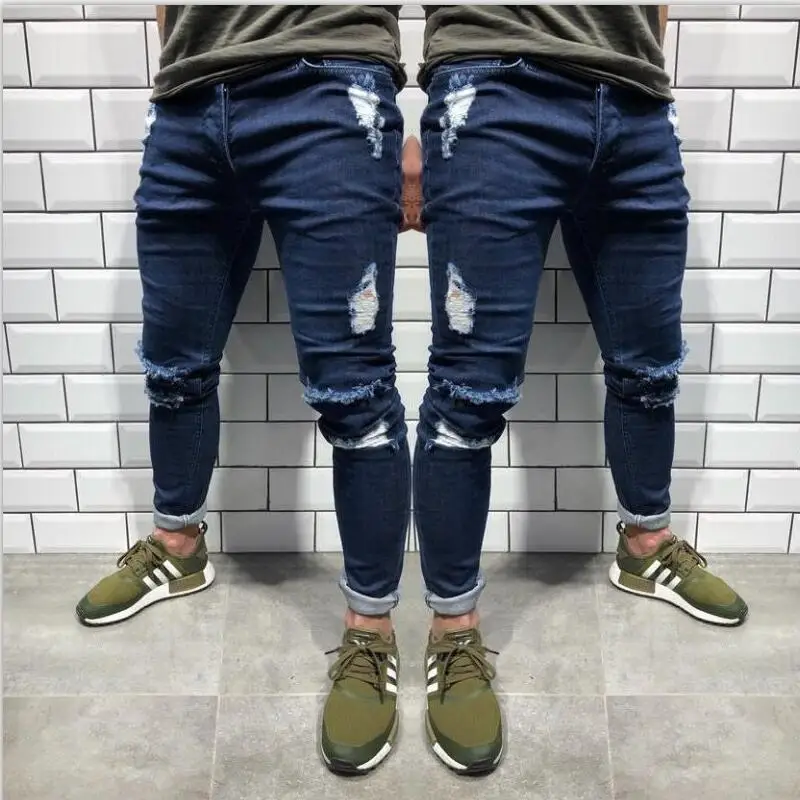 Джинсовые брюки для мужчин Slim Jens Hombre Jens Ho мужские s Calsa мужские джинсы джинсовые мужские s измельченные джинсовые брюки синие джинсы мужские
