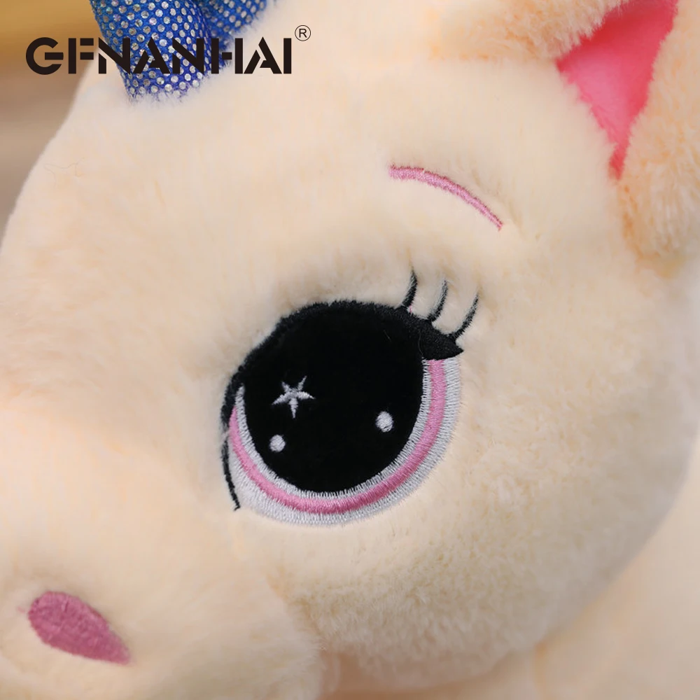 

1pc 60cm kawaii rainbow unicorn plush toy lying cute colorful horse plush pillow for children kids birthday doll gift