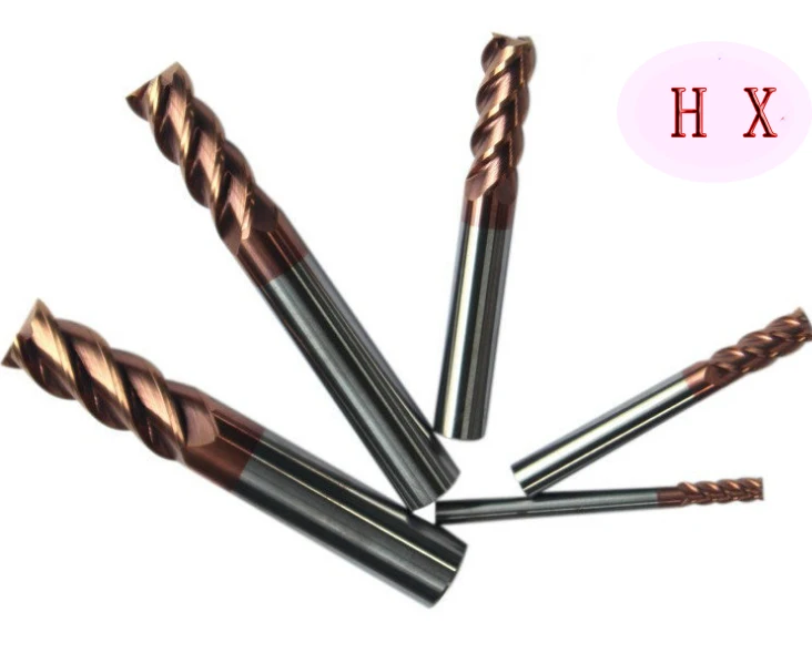 Концевая фреза высокого качества HRC60 с 4 канавками ЧПУ фрезы покрытием 2 0*4*6*50 мм
