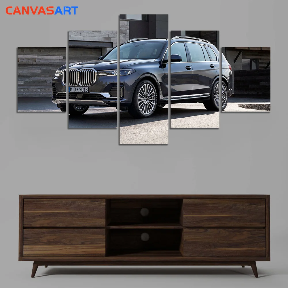 Холст искусство 5 HD Печать BMW X7 скандинавский стиль Живопись цифровое для стены