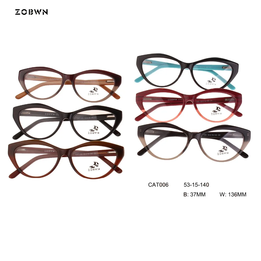 ZOBWN mix wholesale promotion frame colors Cat Eye glasses Women Fashion ladies glasses Elegant  Design Eyewear Retro Eyeglasses