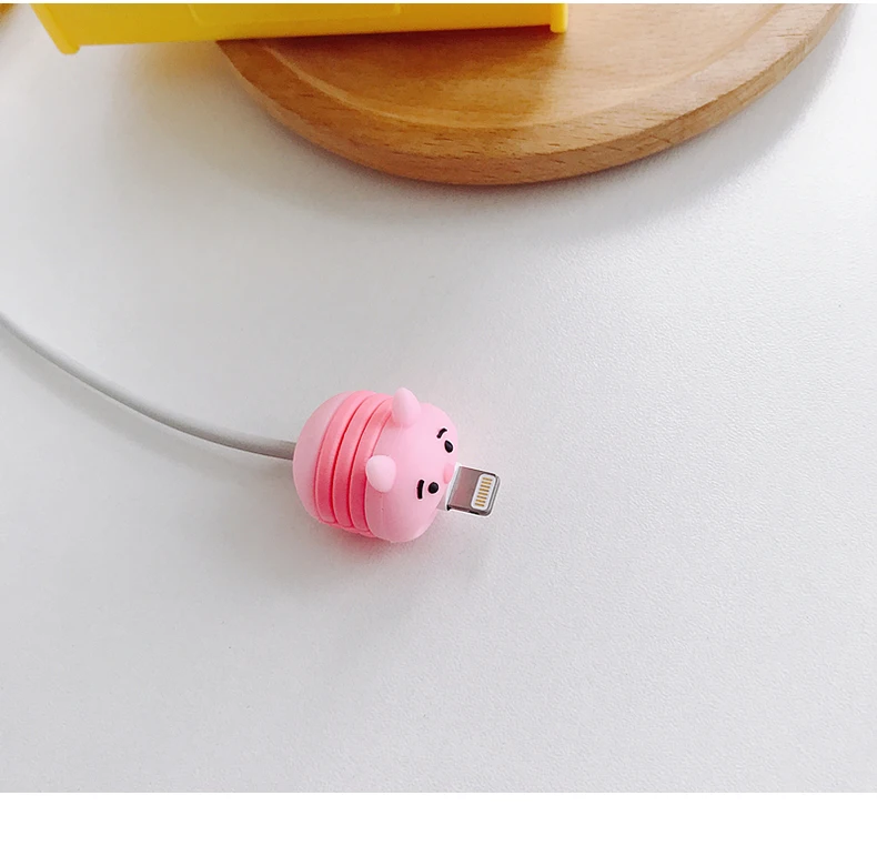 Милый кабель аксессуар кабель животное укусы мультфильм USB зарядное устройство кабель для передачи данных Шнур протектор для iphone 8 7 6 USB кабель защиты