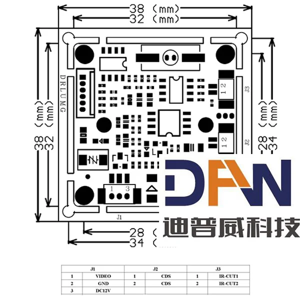 1/3 цветов CMOS single board 800TVL line HD панель камеры cmos датчик инфракрасная поддержка IR-CUT |